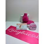 Bride team  LÁNYBÚCSÚ KARIKA SZETT - kitűző, vállszalag, TEAM BRIDE  gumis karkötő, zsineg rózsaszín kör, karika  karkötő 