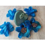 Blue Laguna bohém-bojtos karika fülbevaló 