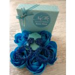 Éjkék karika fülbevaló 