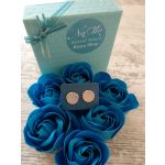 Fülbevaló kristályokkal- világoszöld 