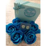 Fülbevaló kristályokkal- világoszöld 