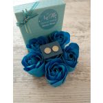 Fülbevaló kristályokkal- világoszöld 