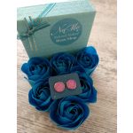 Fülbevaló kristályokkal - rózsaszín