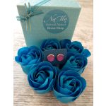 Fülbevaló kristályokkal - rózsaszín