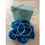 Ezüst nagy karika fülbevaló 