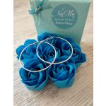 Ezüst nagy karika fülbevaló 