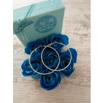 Ezüst nagy karika fülbevaló 