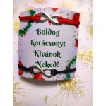 Fekete - piros infinity páros karkötő karácsonyra