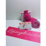 Lánybúcsú folyamatban  szív SZETT -  kitűző, vállszalag, TEAM BRIDE  gumis karkötő, zsineg rózsaszín  szív karkötő