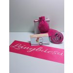 Lánybúcsú folyamatban  karika SZETT -  kitűző, vállszalag, TEAM BRIDE  gumis karkötő, zsineg rózsaszín kör karkötő