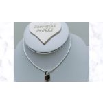 EZÜST TÓNUSÚ NYAKLÁNC LAKAT MEDÁLLAL FATÁBLÁVAL