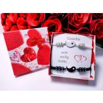 Yin Yang-  Fekete-Fehér páros karkötő idézettel