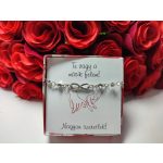 Valentin napi ezüstözött infinity karkötő