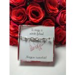 Valentin napi ezüstözött infinity karkötő