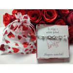 Valentin napi ezüstözött infinity karkötő