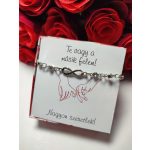 Valentin napi ezüstözött infinity karkötő